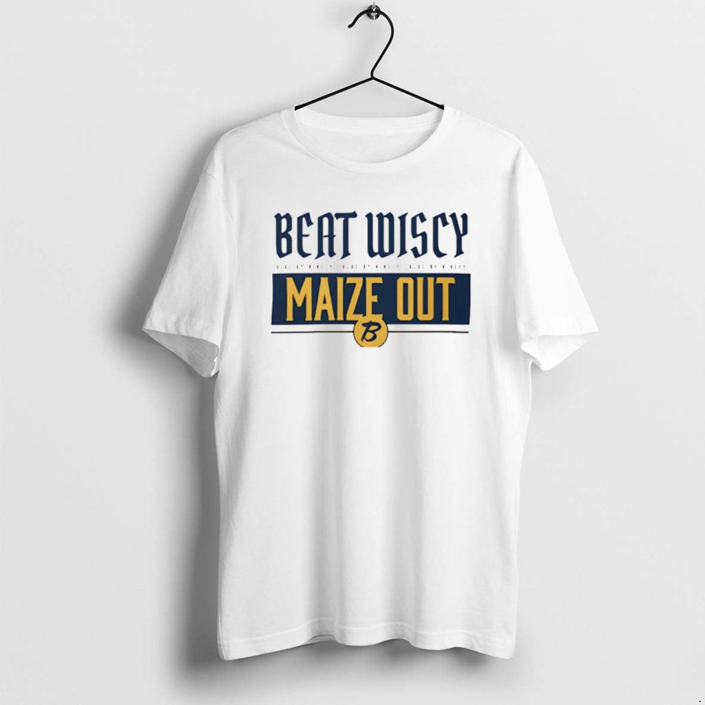Official Michigan Wolverines Beat Wiscy Maize Out - Adult & Kids T-Shirts, Sweatshirts & Hoodies apparel design preview 1