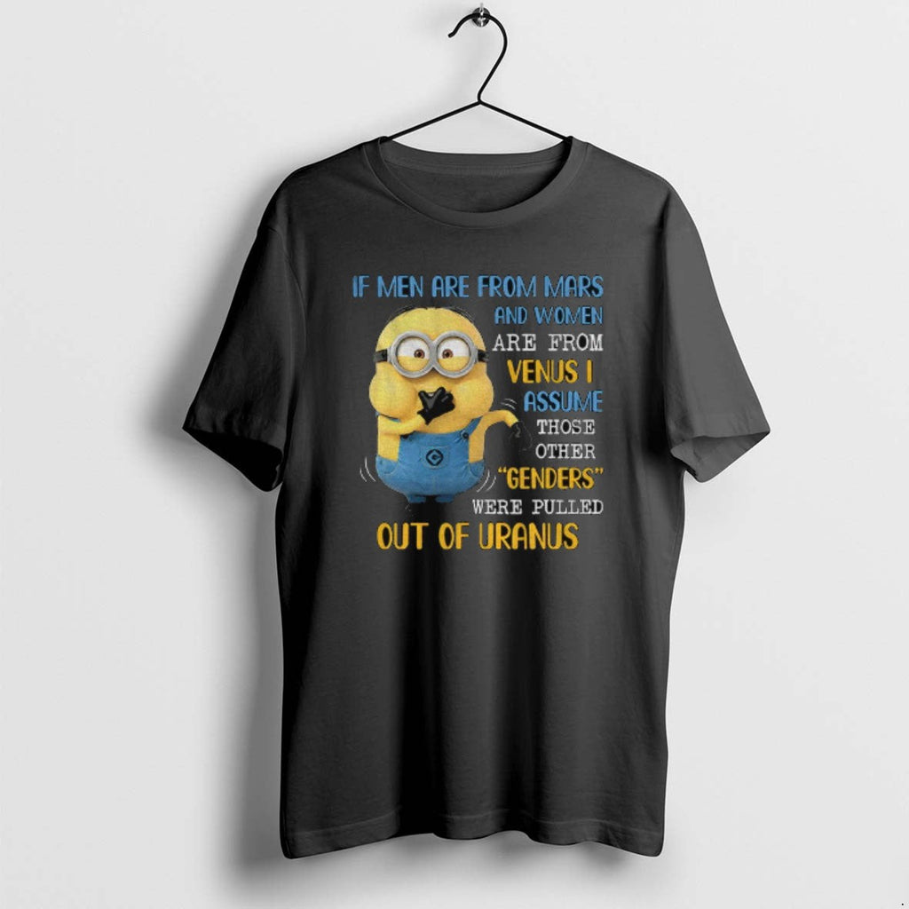 Official Minion If Men Are From Mars And Women Venus - Adult & Kids T-Shirts, Sweatshirts & Hoodies apparel design preview 1