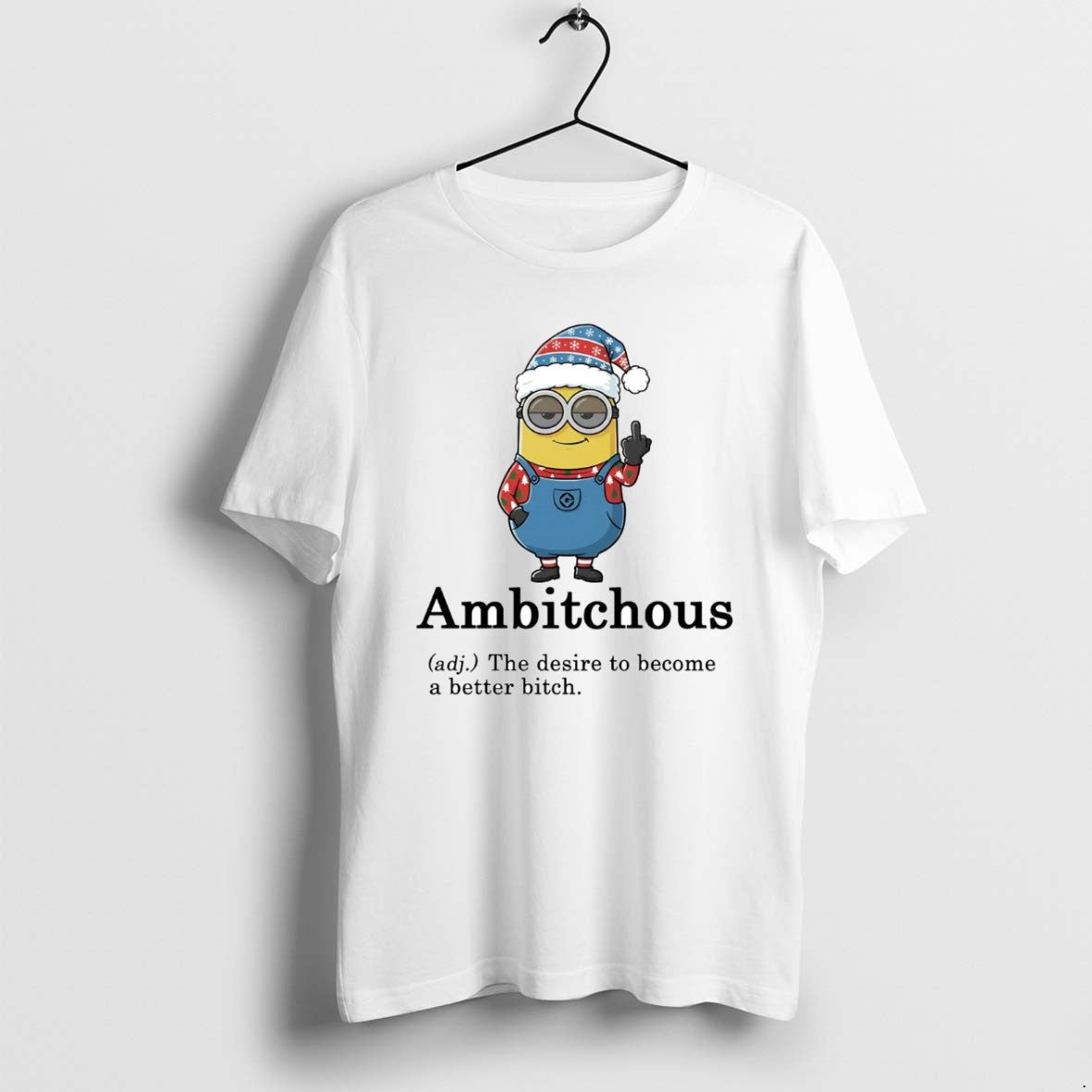 Official Minion Middle Finger Ambitchous The Desire - Adult & Kids T-Shirts, Sweatshirts & Hoodies apparel design preview 1