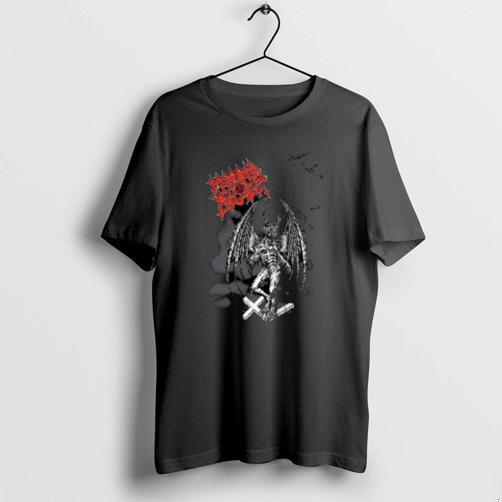 Official Morbid Angel Gargoyle Circle Black - Adult & Kids T-Shirts, Sweatshirts & Hoodies apparel design preview 1