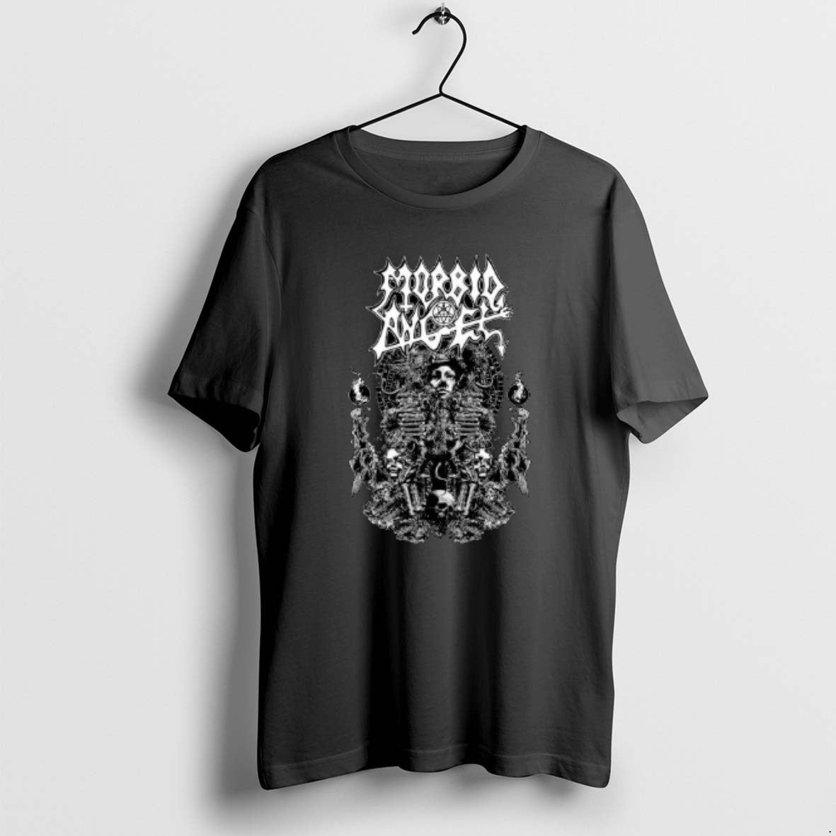 Official Morbid Angel Pillars Crumbling Circle Black - Adult & Kids T-Shirts, Sweatshirts & Hoodies apparel design preview 1
