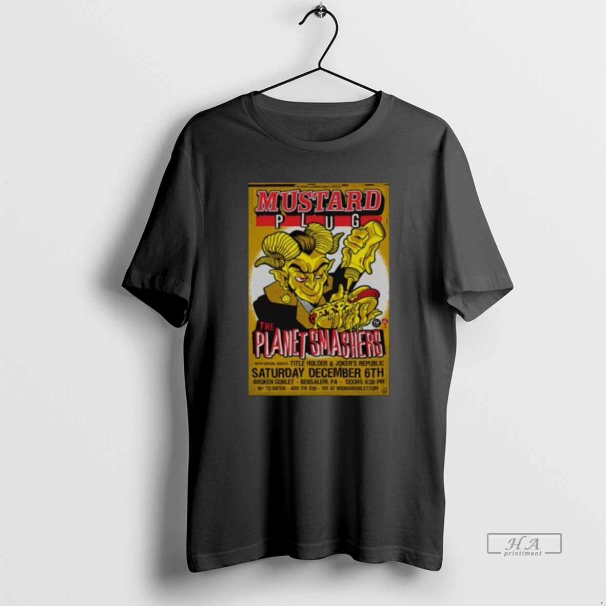 Official Mustard Plug And The Planet Smashers Dec 6 - Adult & Kids T-Shirts, Sweatshirts & Hoodies apparel design preview 1
