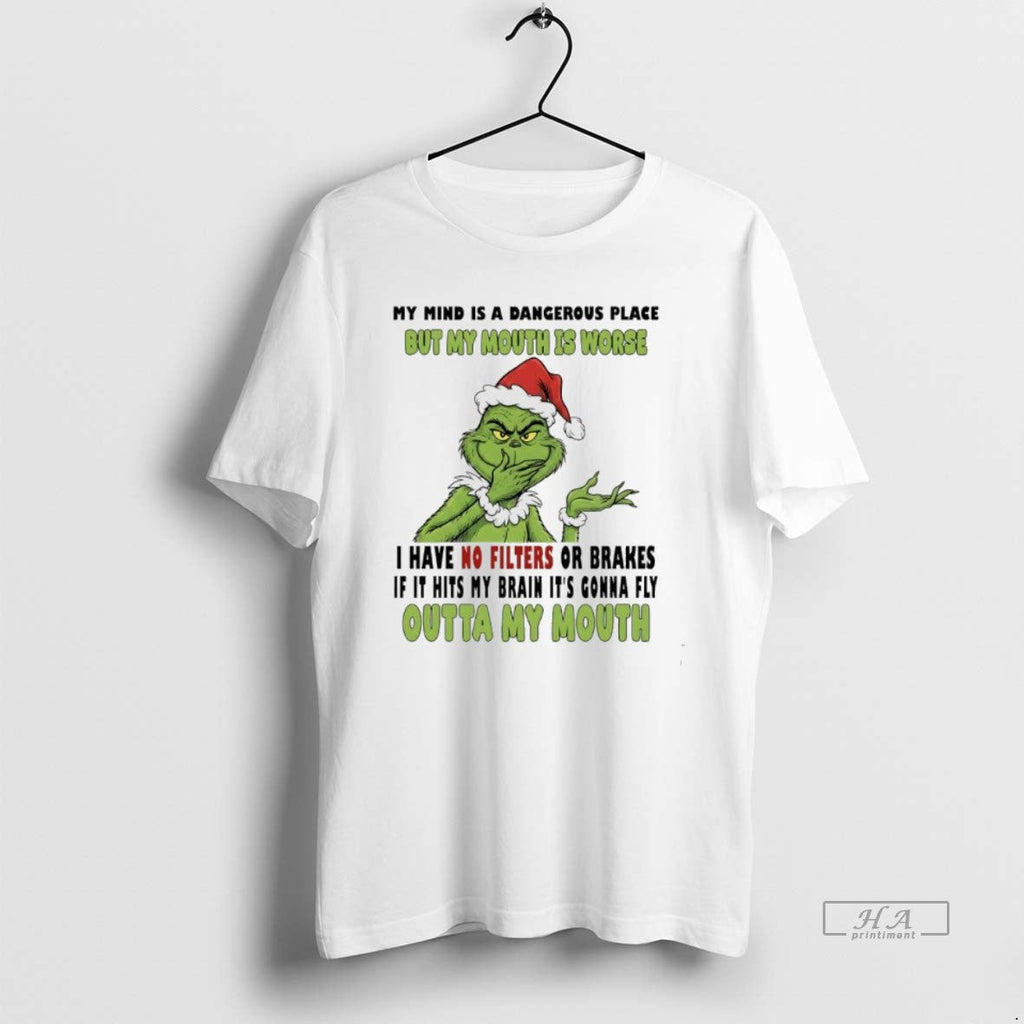 Official My Mind Is A Dangerous Place But Mouth Worse - Adult & Kids T-Shirts, Sweatshirts & Hoodies apparel design preview 1