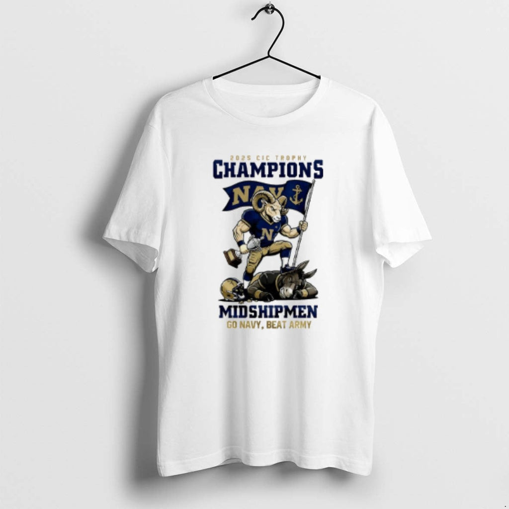 Official Navy Midshipmen 2025 Cic Trophy Champions Go - Adult & Kids T-Shirts, Sweatshirts & Hoodies apparel design preview 1
