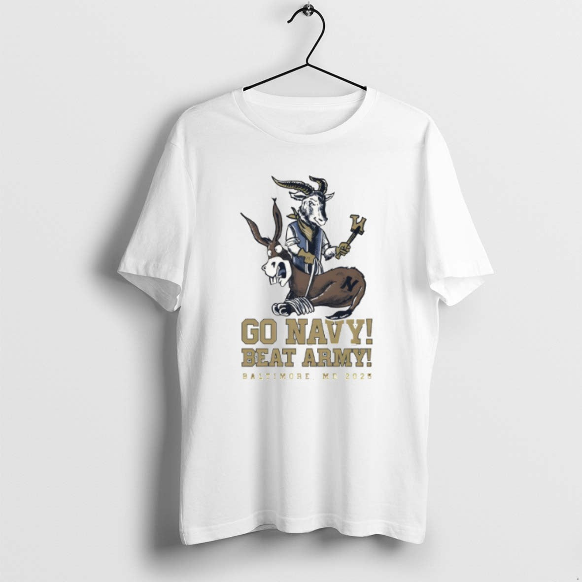 Official Navy Midshipmen Go Beat Army Black Knights - Adult & Kids T-Shirts, Sweatshirts & Hoodies apparel design preview 1