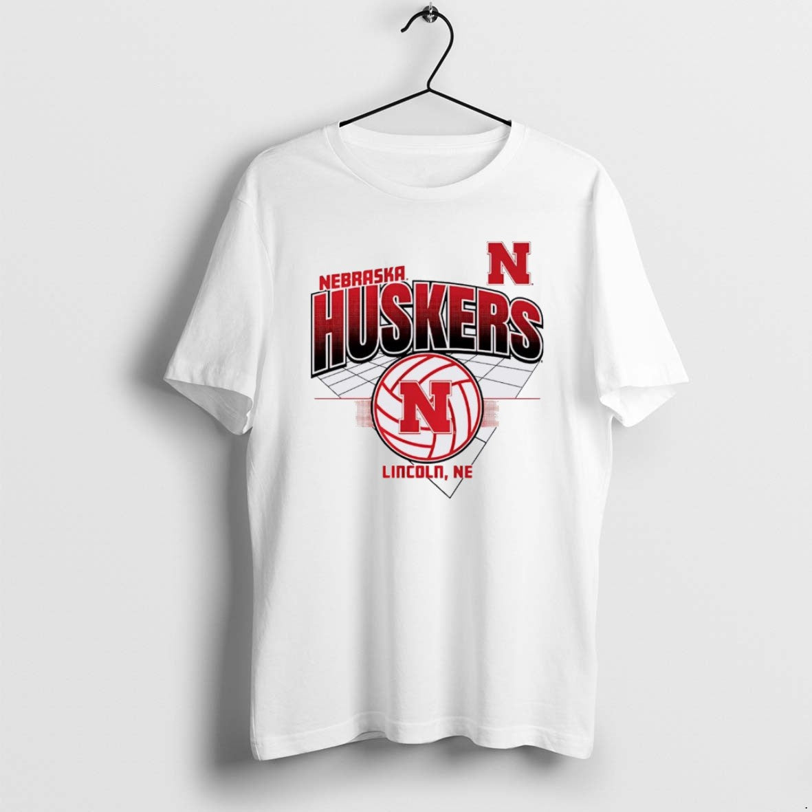Official Nebraska Cornhuskers Grid Volleyball - Adult & Kids T-Shirts, Sweatshirts & Hoodies apparel design preview 1
