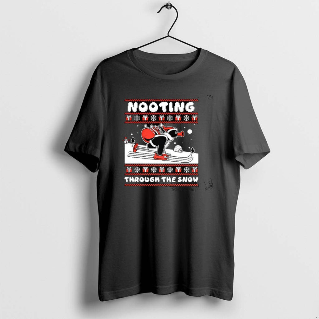 Official Nooting Through The Snow Pingu Skiing Ugly - Adult & Kids T-Shirts, Sweatshirts & Hoodies apparel design preview 1