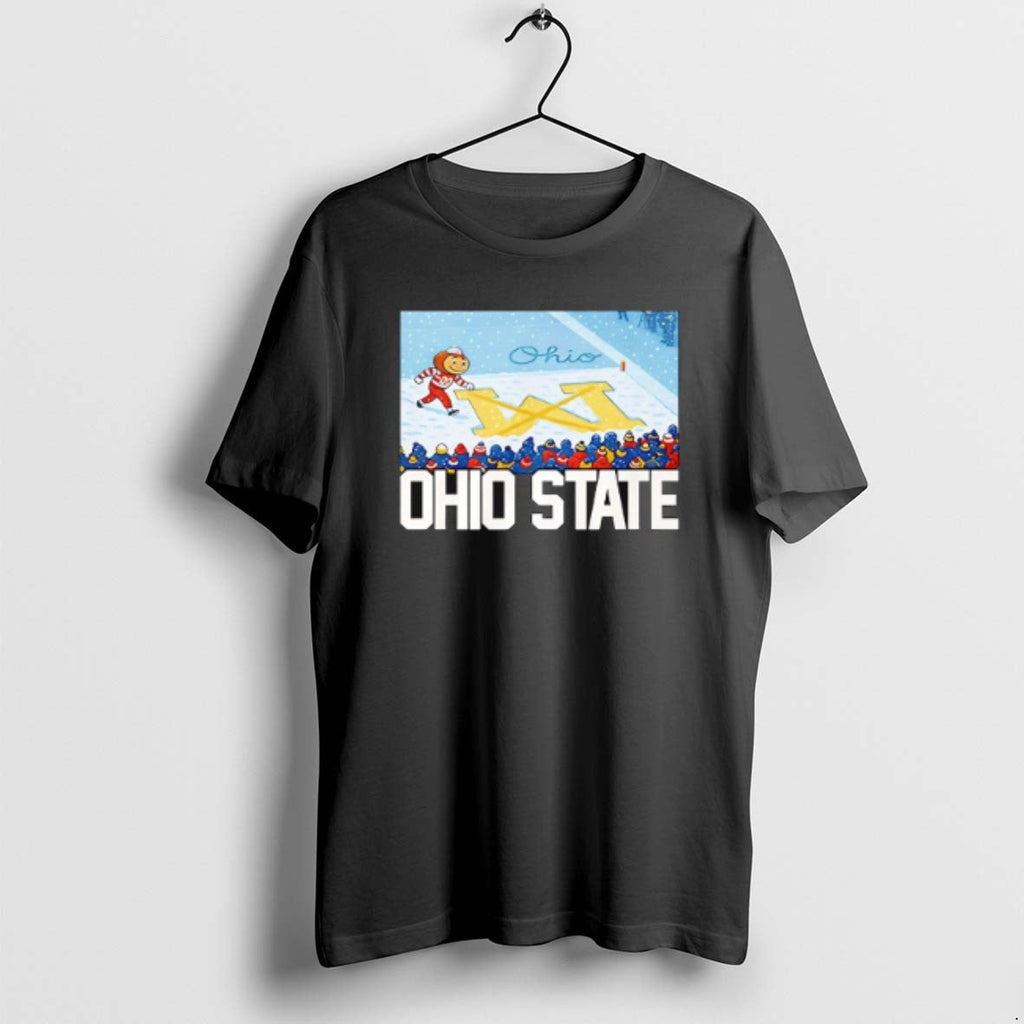Official Ohio Vs Michigan Rivalry Script On Big M - Adult & Kids T-Shirts, Sweatshirts & Hoodies apparel design preview 1