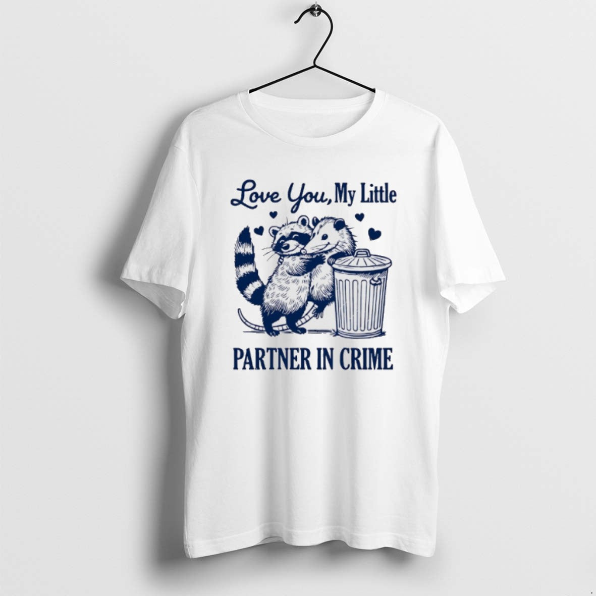 Official Opossum Love You My Little Partner In Crime - Adult & Kids T-Shirts, Sweatshirts & Hoodies apparel design preview 1