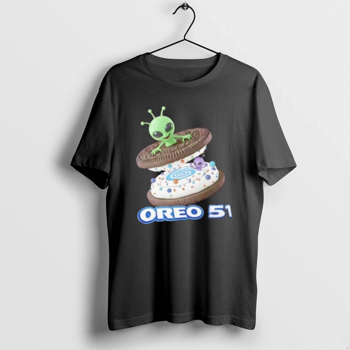 Official Oreo 51 Alien Cookie Area And Ufo Fan - Adult & Kids T-Shirts, Sweatshirts & Hoodies apparel design preview 1
