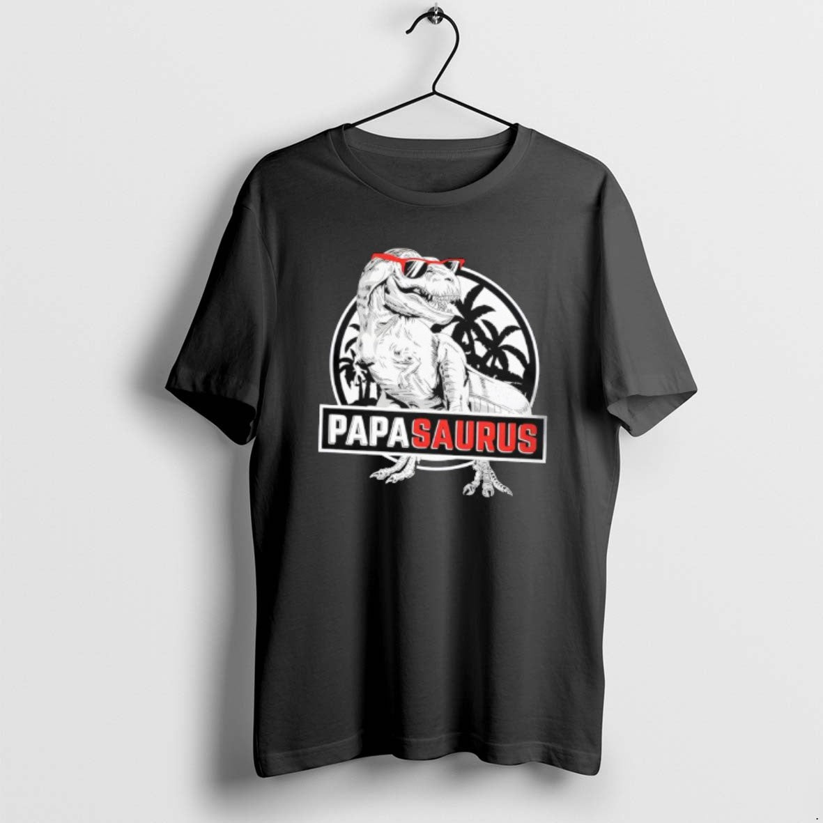 Official Papasaurus T Rex Dinosaur Dad - Adult & Kids T-Shirts, Sweatshirts & Hoodies apparel design preview 1