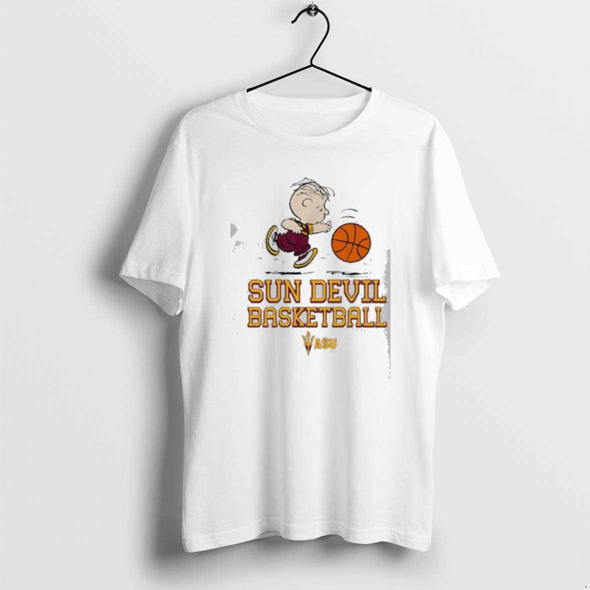 Official Peanuts X Arizona State Basketball Cute - Adult & Kids T-Shirts, Sweatshirts & Hoodies apparel design preview 1