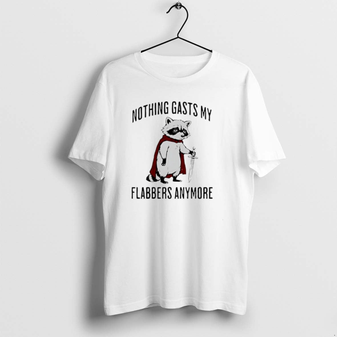 Official Raccoon Knight Nothing Gasts My Flabbers - Adult & Kids T-Shirts, Sweatshirts & Hoodies apparel design preview 1