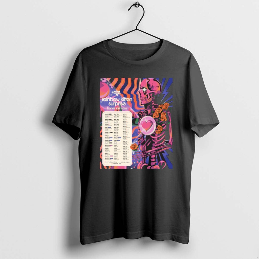 Official Rainbow Kitten Surprise 2026 Bones Tour - Adult & Kids T-Shirts, Sweatshirts & Hoodies apparel design preview 1