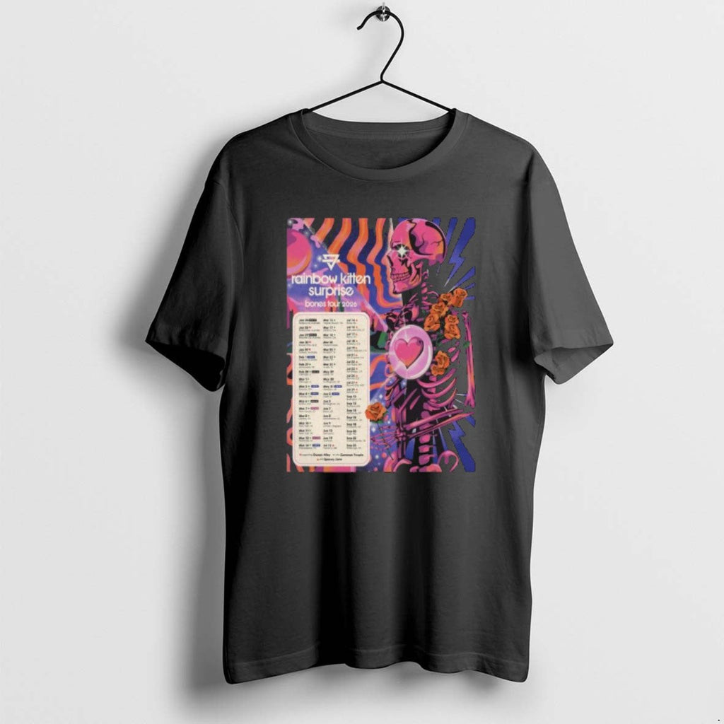 Official Rainbow Kitten Surprise Tour Bones 2026 - Adult & Kids T-Shirts, Sweatshirts & Hoodies apparel design preview 1