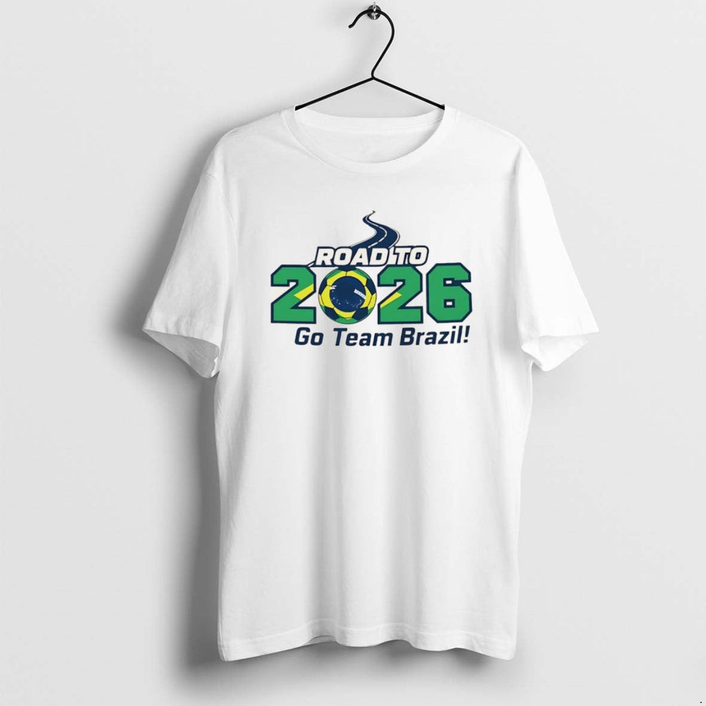 Official Road To 2026 Go Team Brazil Fan Gear Soccer - Adult & Kids T-Shirts, Sweatshirts & Hoodies apparel design preview 1