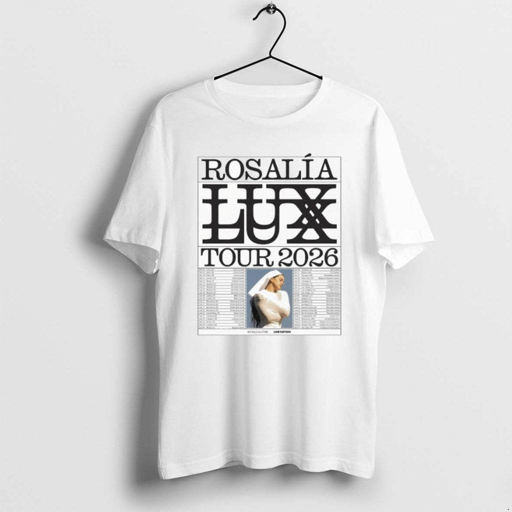 Official Rosalia Lux Tour 2026 Europe And Uk North - Adult & Kids T-Shirts, Sweatshirts & Hoodies apparel design preview 1