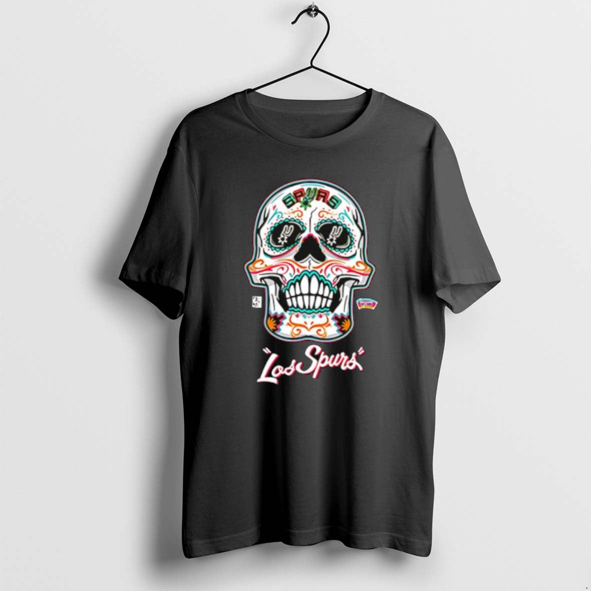 Official San Antonio Spurs Sugar Skull Graphic Retro - Adult & Kids T-Shirts, Sweatshirts & Hoodies apparel design preview 1