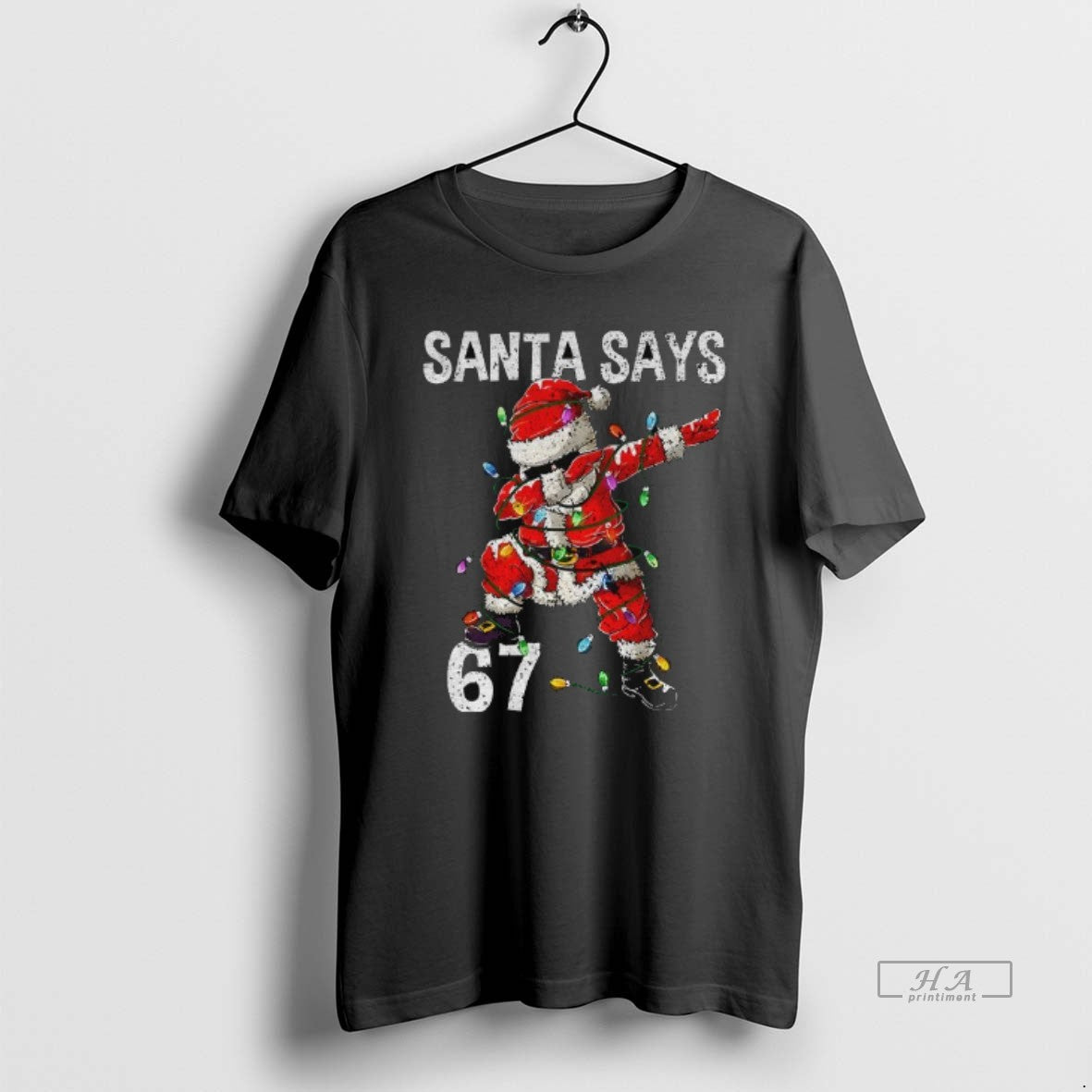 Official Santa Says 67 Claus Merry Christmas - Adult & Kids T-Shirts, Sweatshirts & Hoodies apparel design preview 1