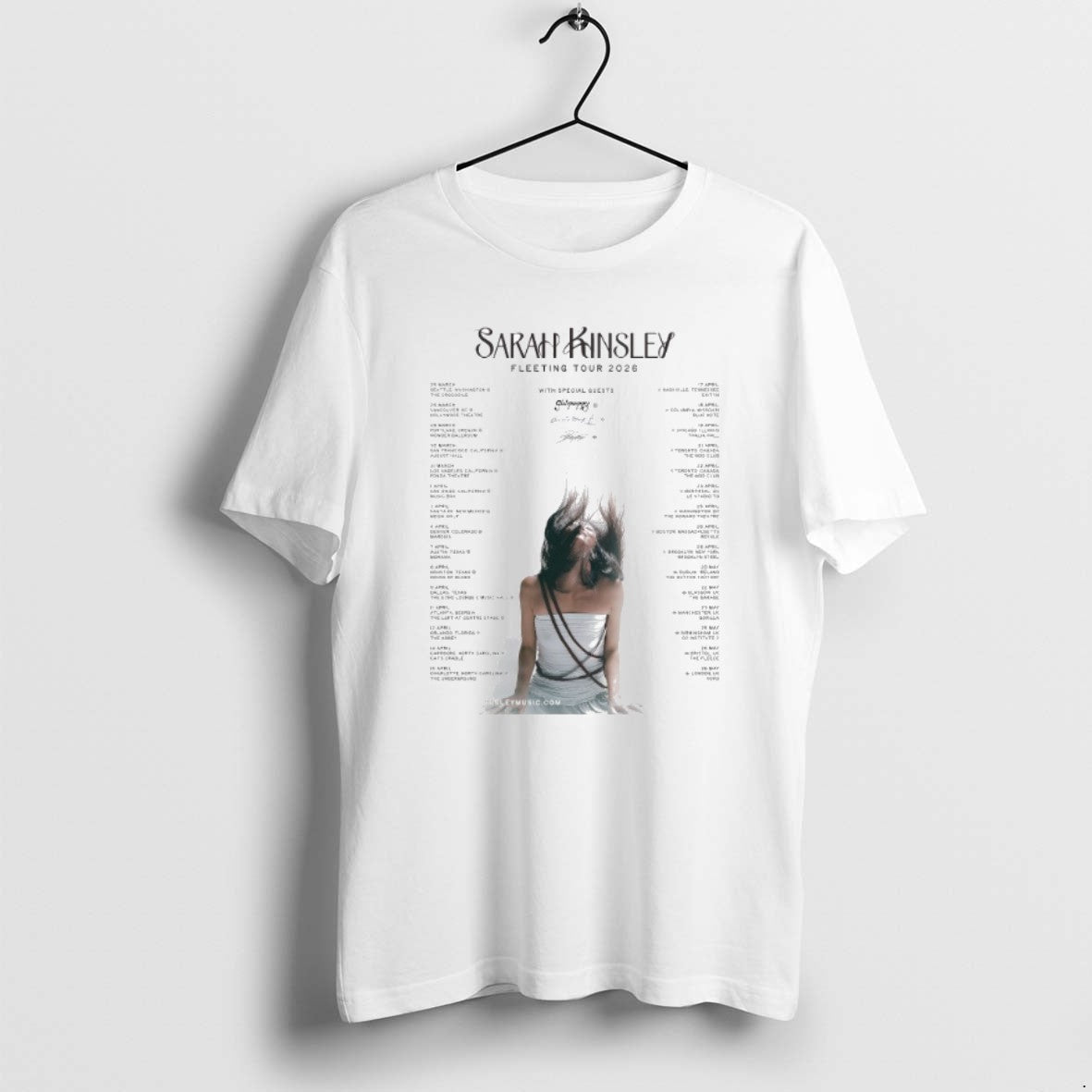 Official Sarah Kinsley The Fleeting Tour 2026 Dates - Adult & Kids T-Shirts, Sweatshirts & Hoodies apparel design preview 1