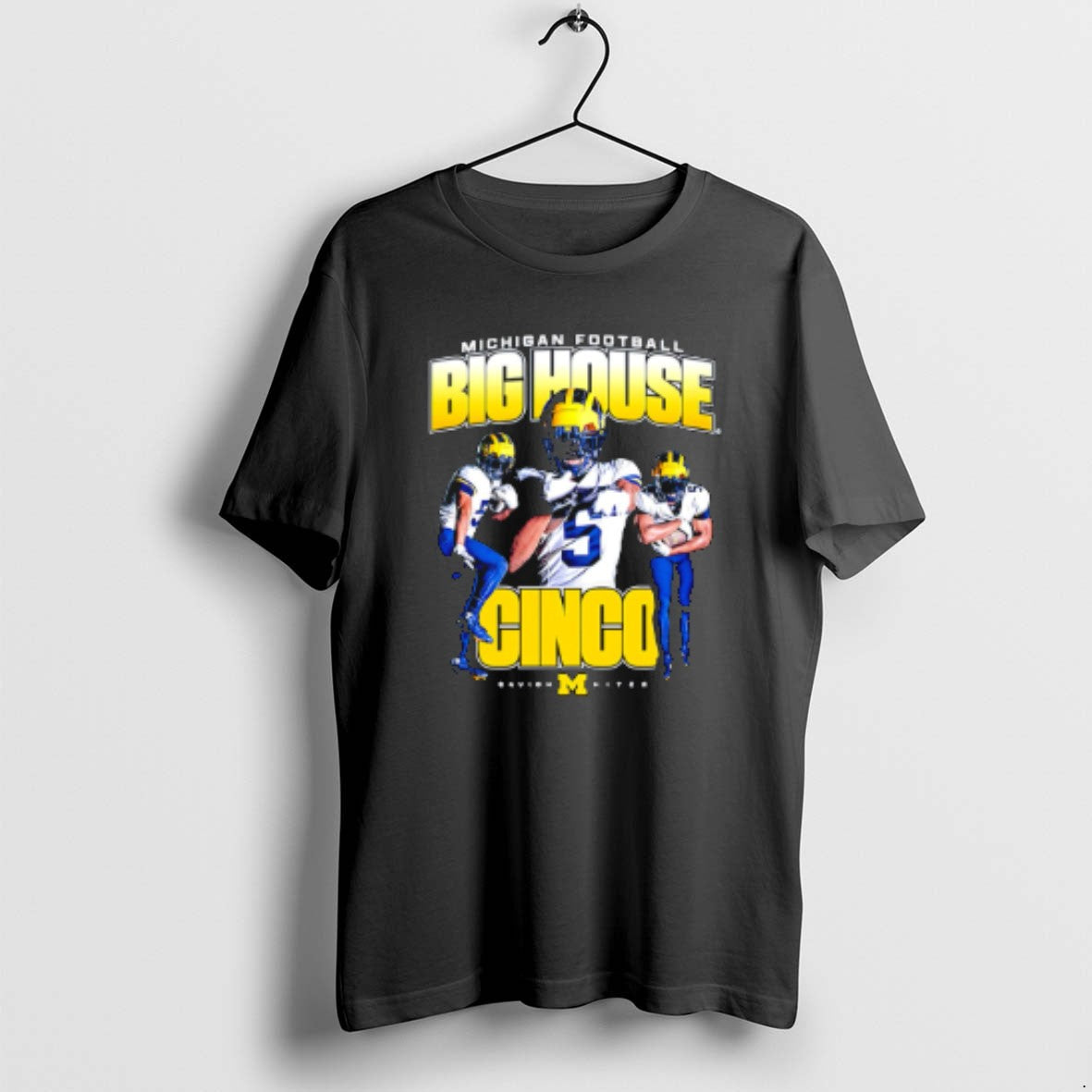 Official Savion Hiter Big House Cinco Michigan - Adult & Kids T-Shirts, Sweatshirts & Hoodies apparel design preview 1