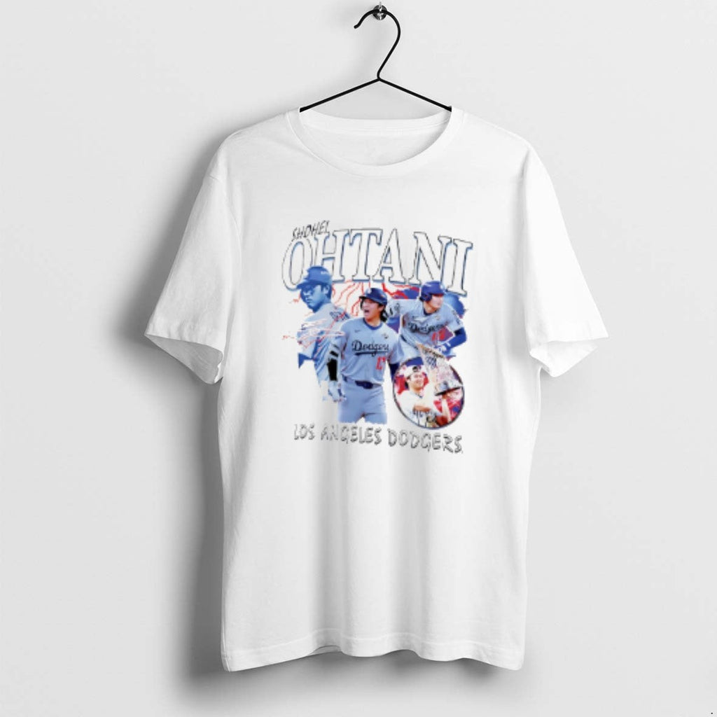 Official Shohei Ohtani Los Angeles Dodgers Montage - Adult & Kids T-Shirts, Sweatshirts & Hoodies apparel design preview 1
