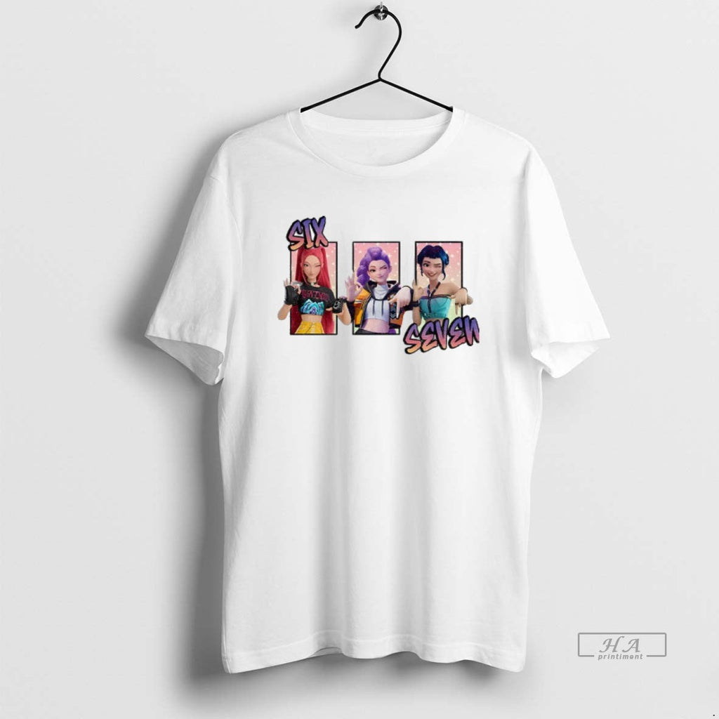Official Six Seven 6 7 Meme Kpop Girls Band Huntrix - Adult & Kids T-Shirts, Sweatshirts & Hoodies apparel design preview 1
