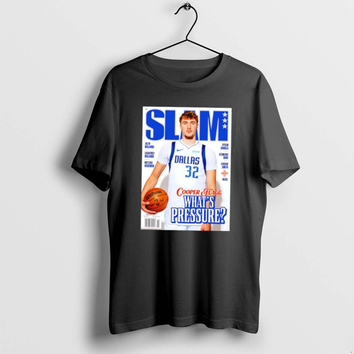 Official Slam Cooper Flagg Magazine Whats Pressure - Adult & Kids T-Shirts, Sweatshirts & Hoodies apparel design preview 1