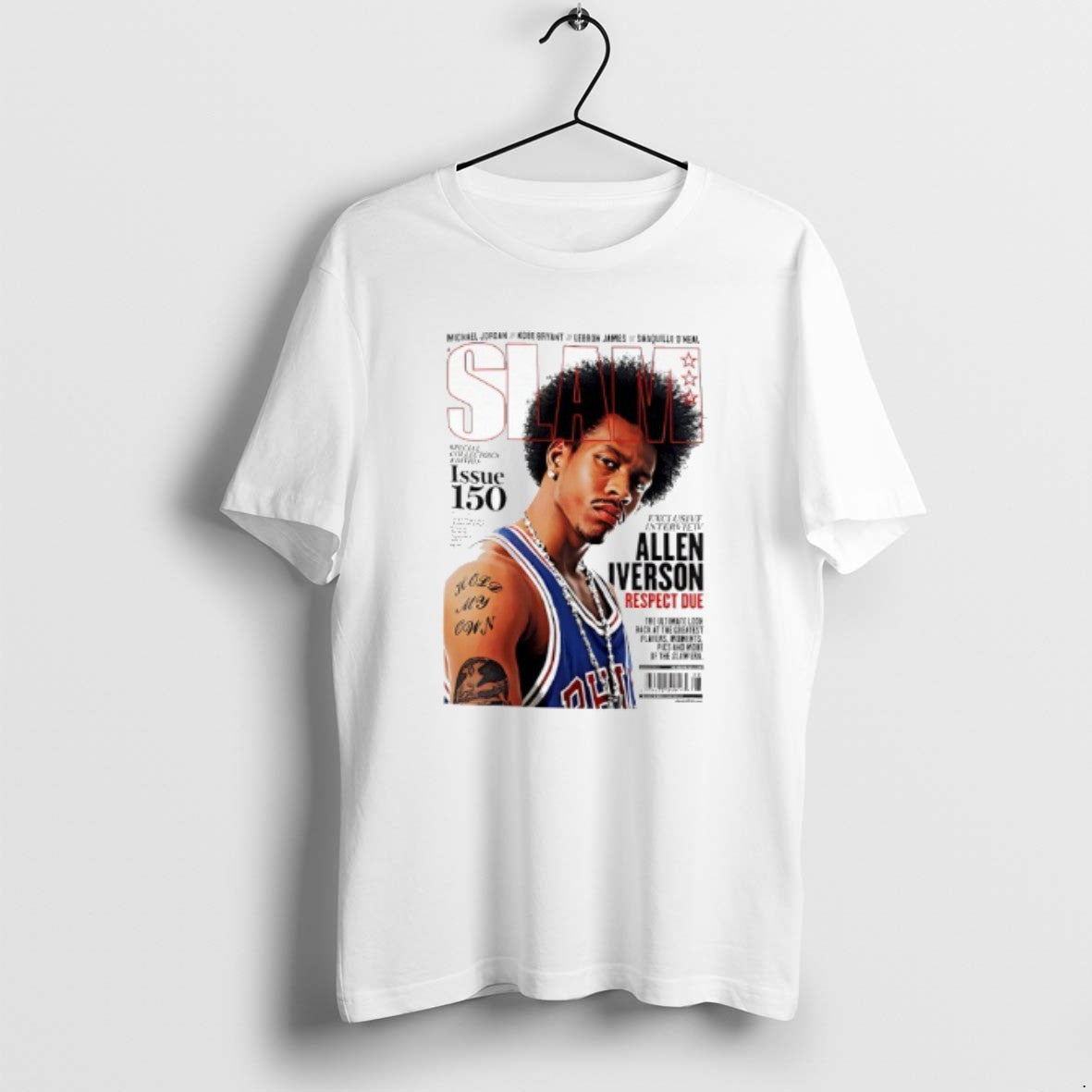 Official Slam Philadelphia 76ers Allen Iverson - Adult & Kids T-Shirts, Sweatshirts & Hoodies apparel design preview 1