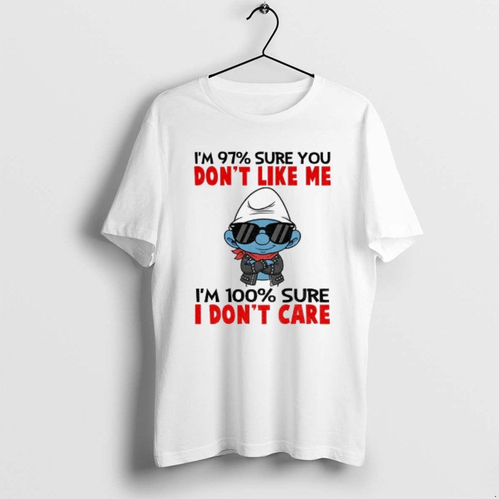 Official Smurf Im 97 Sure You Dont Like Me 100 I Care - Adult & Kids T-Shirts, Sweatshirts & Hoodies apparel design preview 1