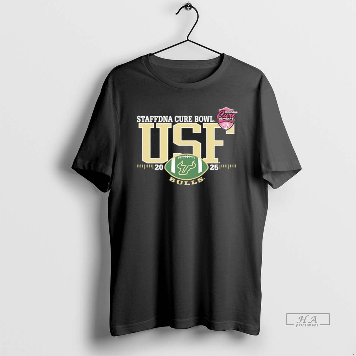 Official South Florida Bulls Football 2025 Cure Bowl - Adult & Kids T-Shirts, Sweatshirts & Hoodies apparel design preview 1