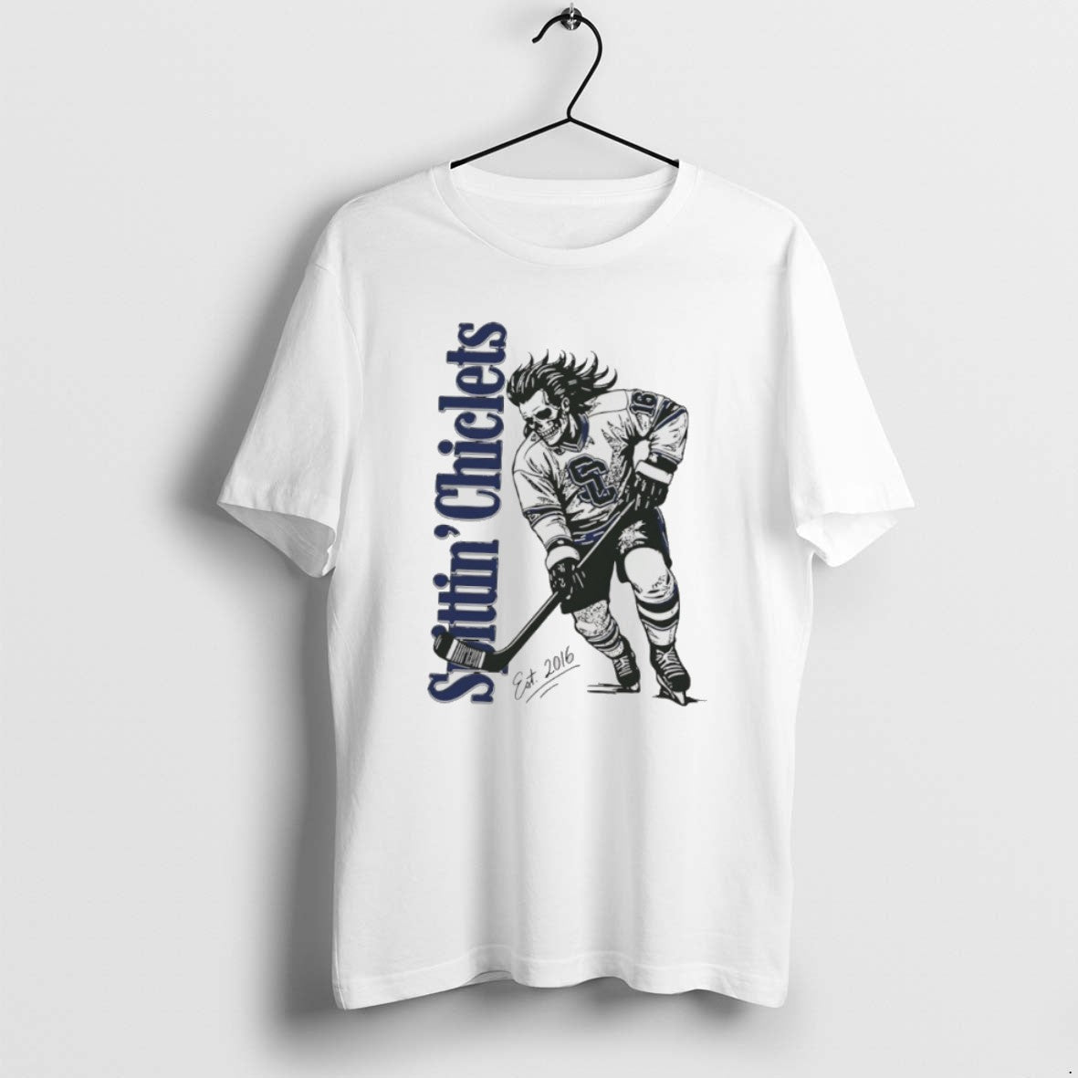 Official Spittin Chiclets Skullet Vertical Hockey - Adult & Kids T-Shirts, Sweatshirts & Hoodies apparel design preview 1
