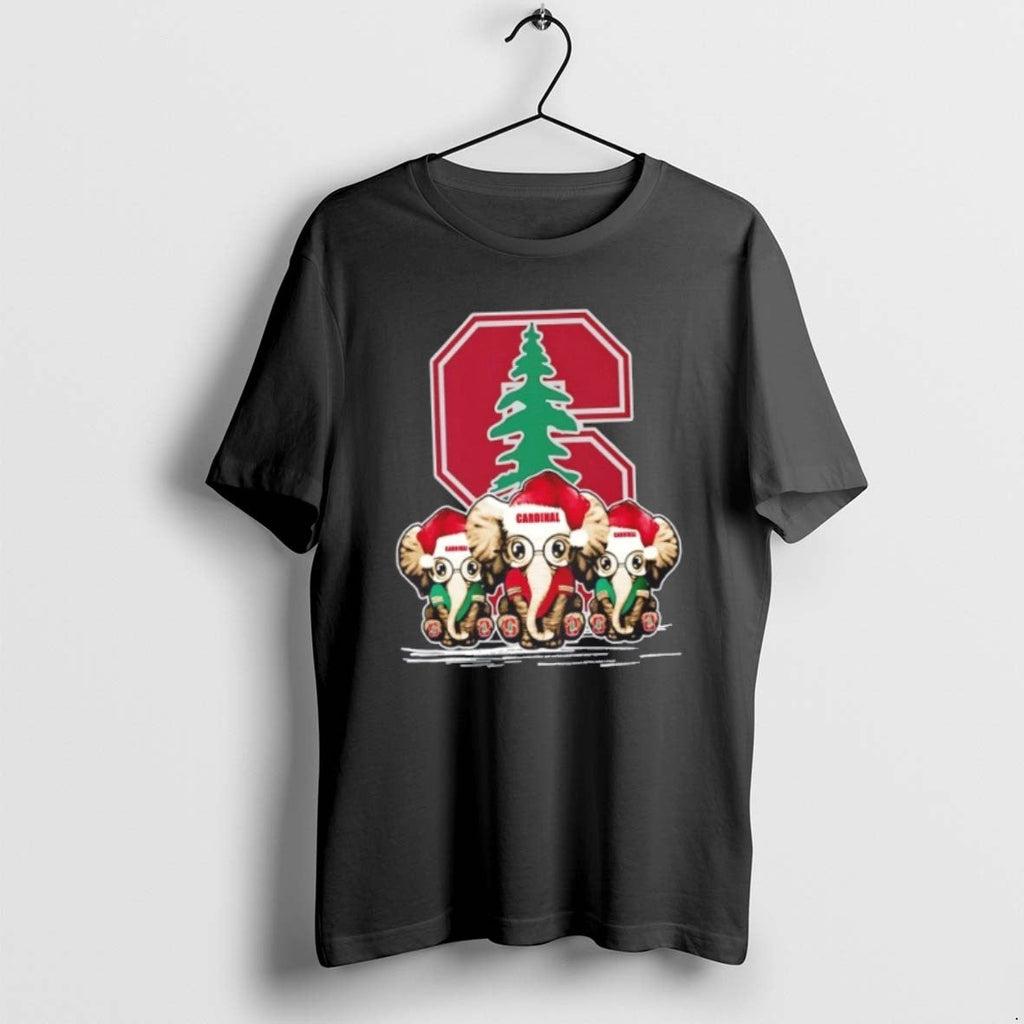 Official Stanford Cardinal X Elephants Santa Hat - Adult & Kids T-Shirts, Sweatshirts & Hoodies apparel design preview 1