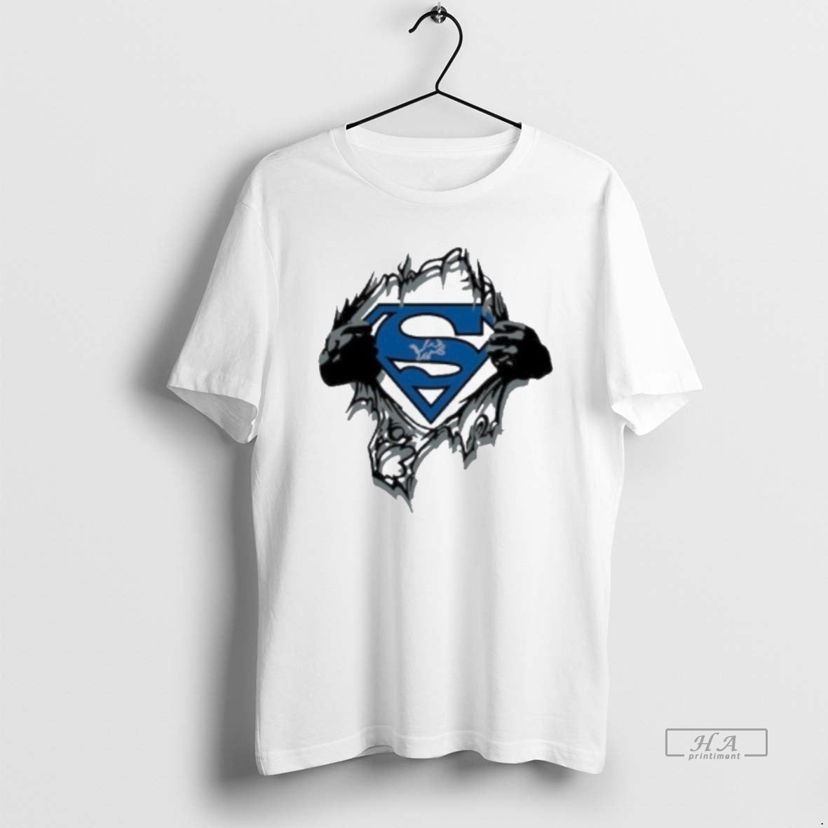 Official Superhero Detroit Lions - Adult & Kids T-Shirts, Sweatshirts & Hoodies apparel design preview 1