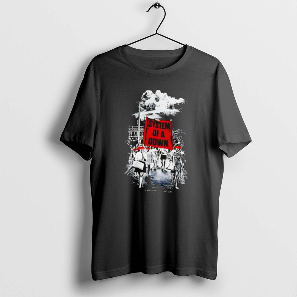 Official System Of A Down Banner Marches - Adult & Kids T-Shirts, Sweatshirts & Hoodies apparel design preview 1