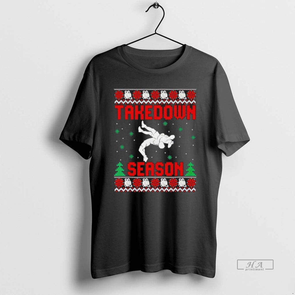 Official Takedown Season Guys Wrestling Ugly - Adult & Kids T-Shirts, Sweatshirts & Hoodies apparel design preview 1
