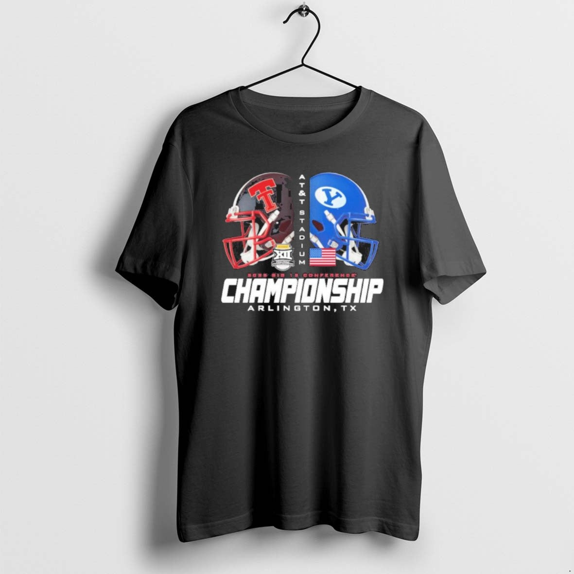 Official Texas Tech Big 12 Championship Face Off Byu - Adult & Kids T-Shirts, Sweatshirts & Hoodies apparel design preview 1