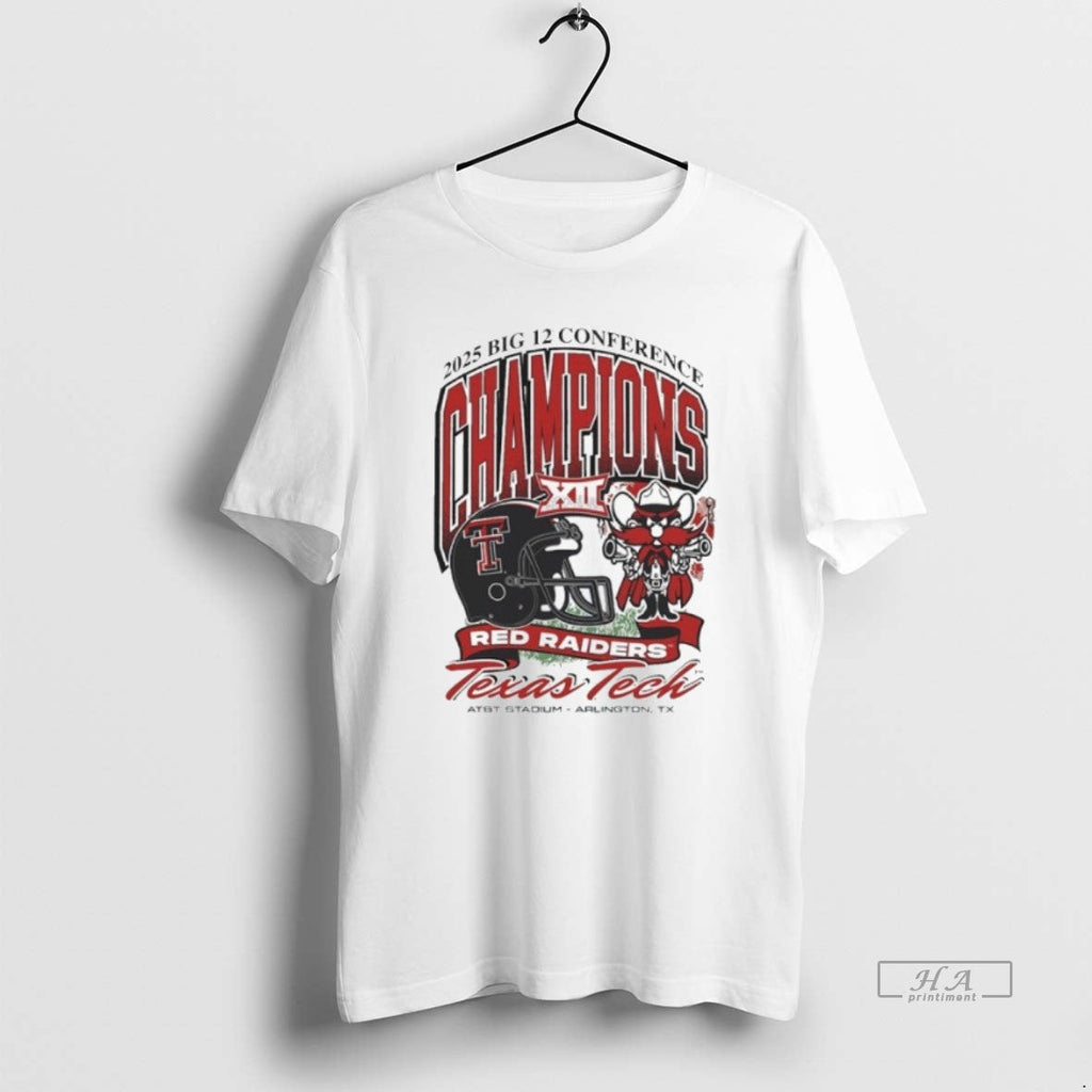 Official Texas Tech Red Raiders 2025 Big 12 Football - Adult & Kids T-Shirts, Sweatshirts & Hoodies apparel design preview 1