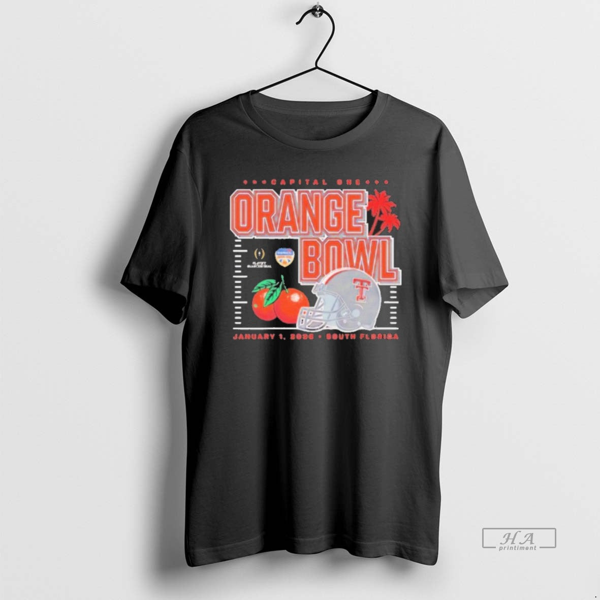 Official Texas Tech Red Raiders Capitail One Orange - Adult & Kids T-Shirts, Sweatshirts & Hoodies apparel design preview 1