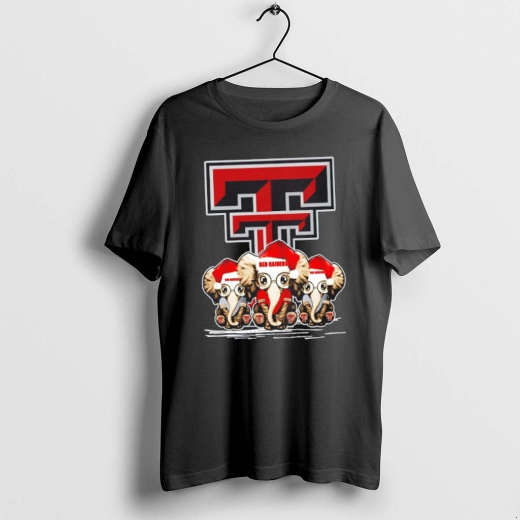 Official Texas Tech Red Raiders X Elephants Santa Hat - Adult & Kids T-Shirts, Sweatshirts & Hoodies apparel design preview 1