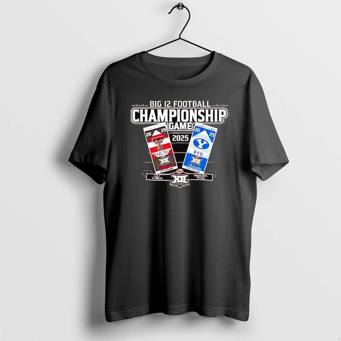 Official Texas Tech Vs Byu Big 12 Football - Adult & Kids T-Shirts, Sweatshirts & Hoodies apparel design preview 1