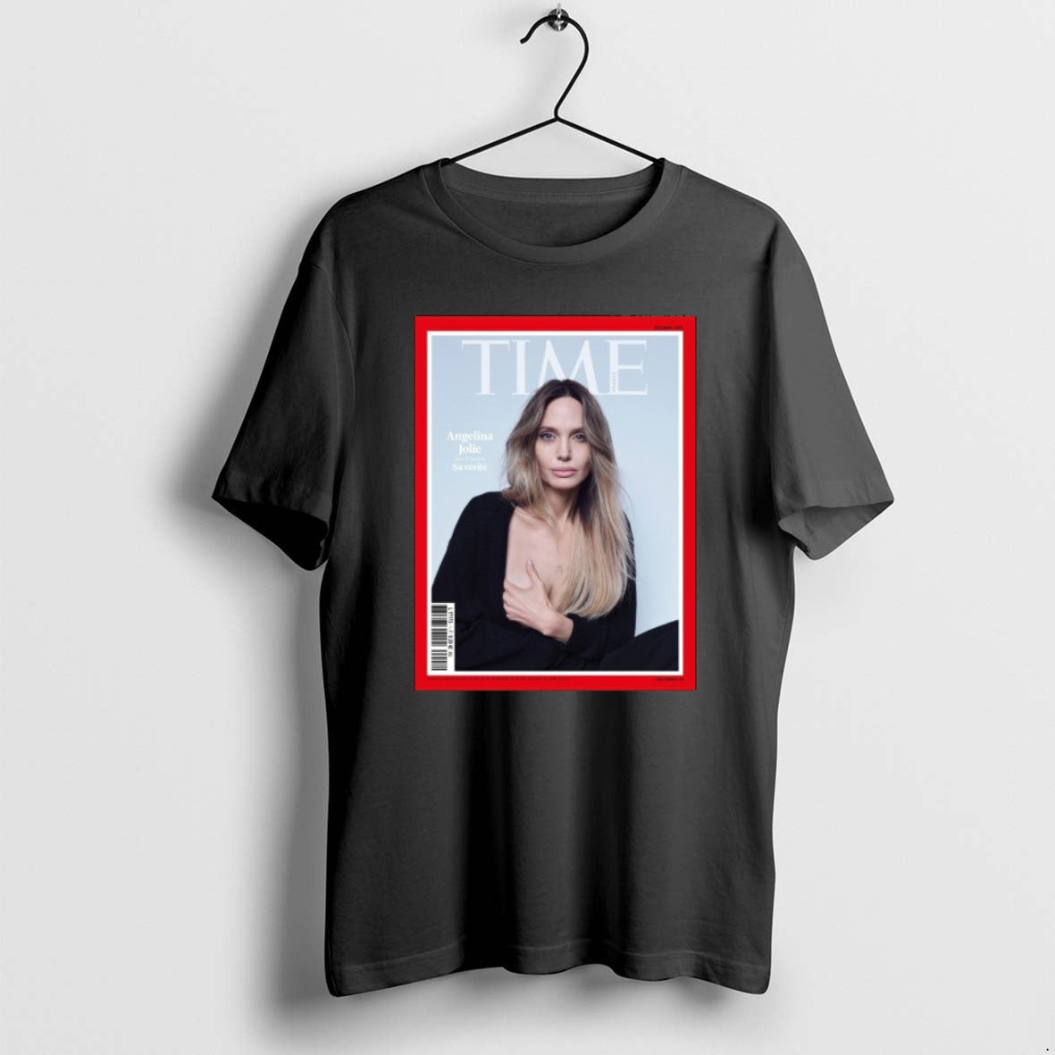 Official Time France Angelina Jolie Dans Coutures Sa - Adult & Kids T-Shirts, Sweatshirts & Hoodies apparel design preview 1