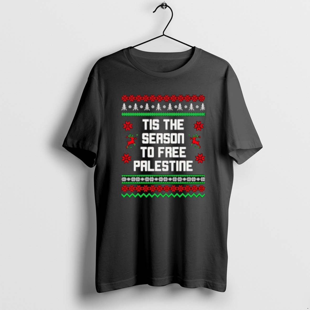 Official Tis The Season To Free Palestine Ugly - Adult & Kids T-Shirts, Sweatshirts & Hoodies apparel design preview 1