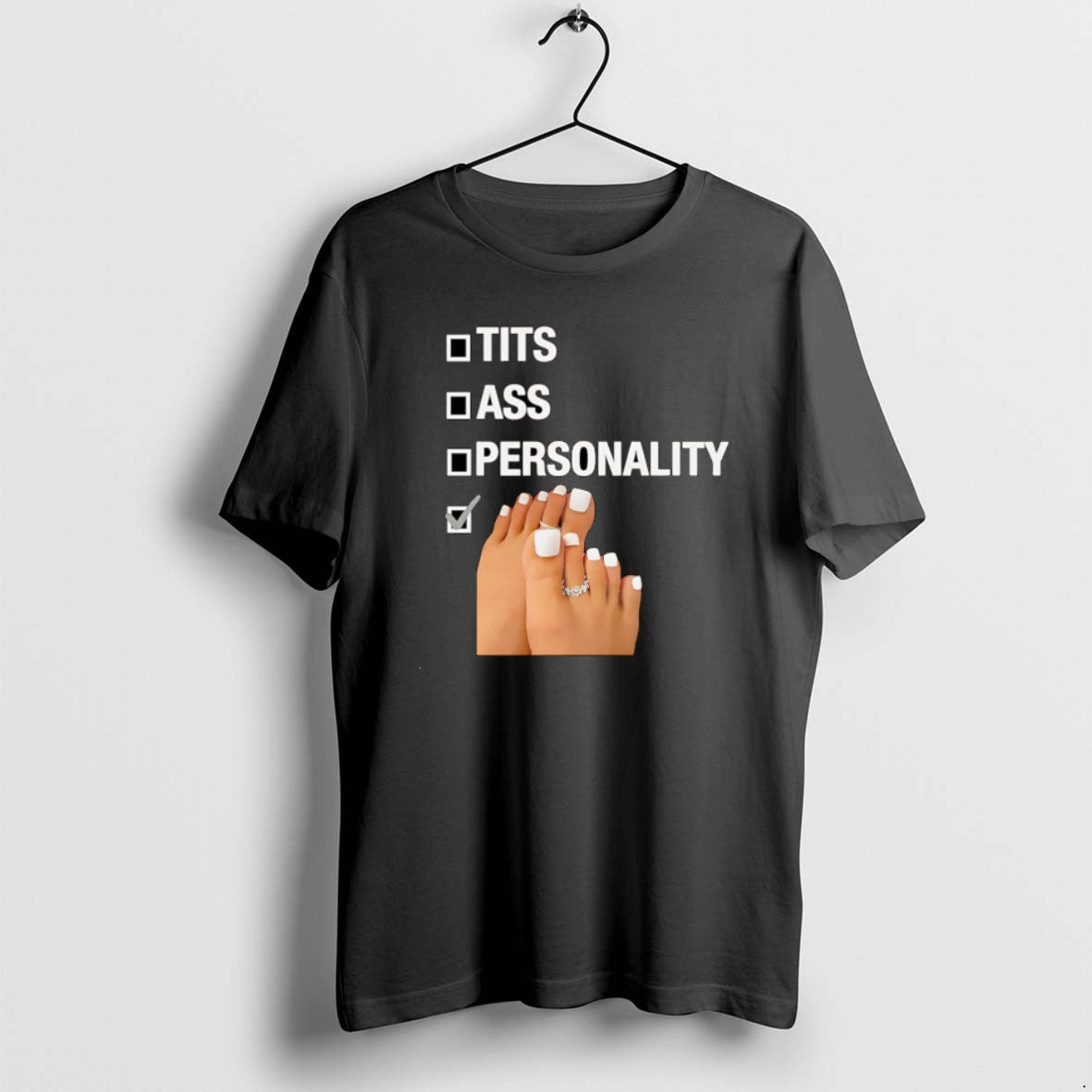 Official Tits Ass Personality Toes Checklist - Adult & Kids T-Shirts, Sweatshirts & Hoodies apparel design preview 1