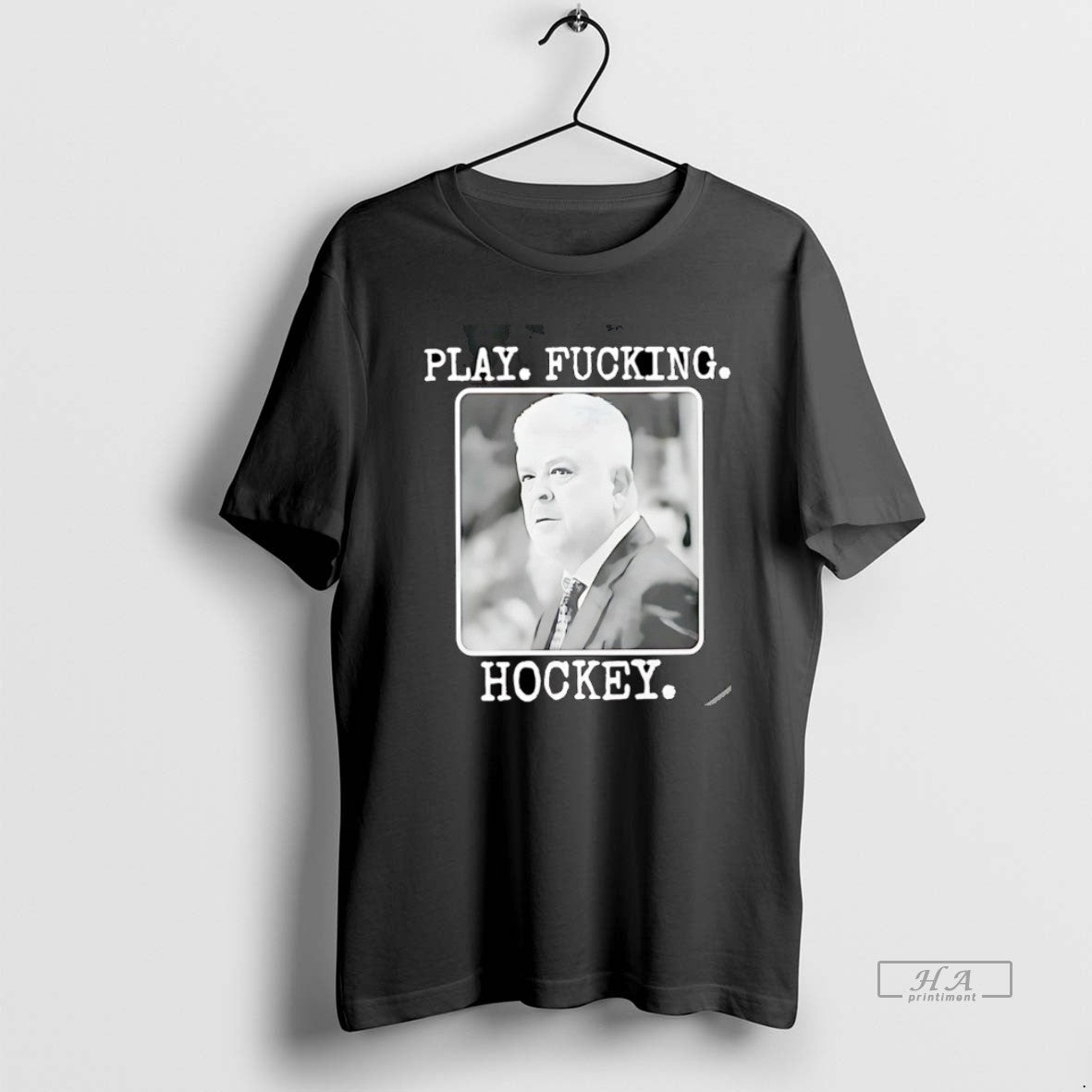Official Todd Mclellan Play Fucking Hockey Christmas - Adult & Kids T-Shirts, Sweatshirts & Hoodies apparel design preview 1