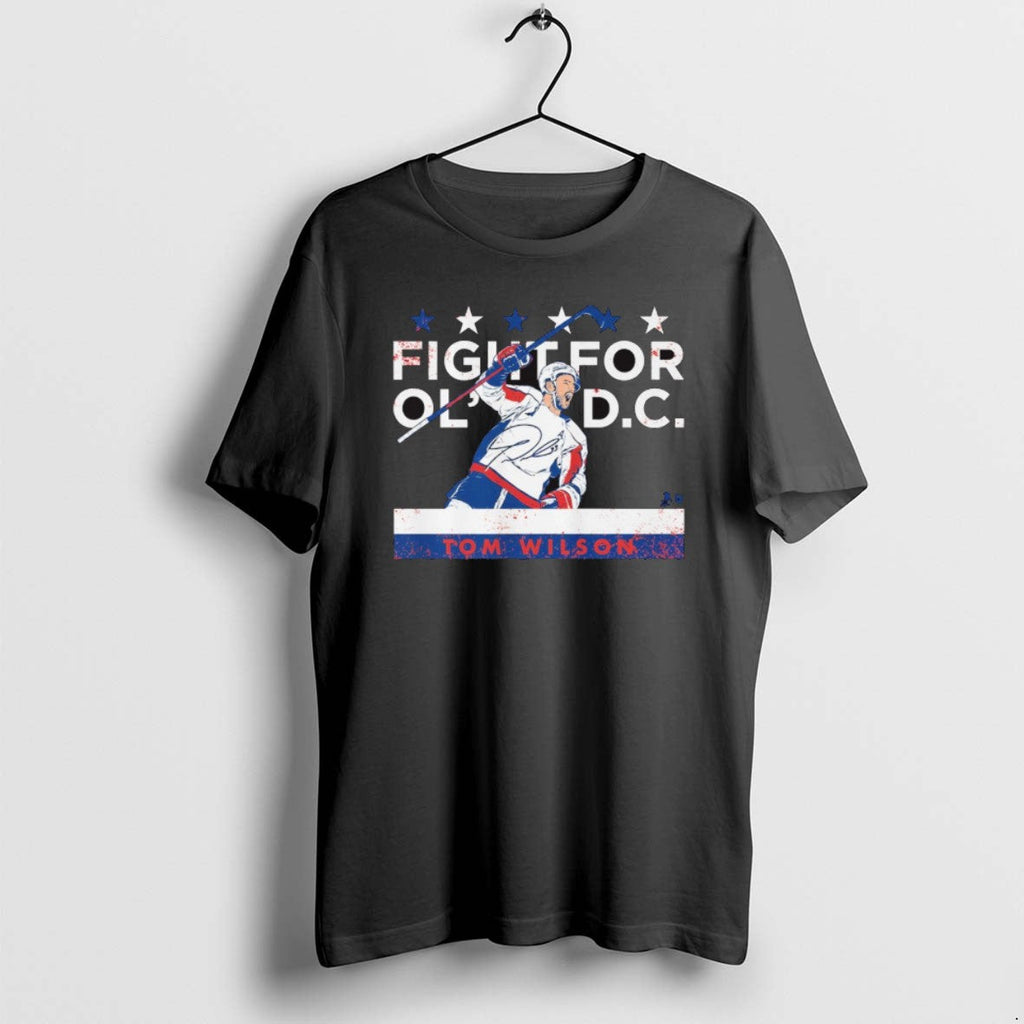 Official Tom Wilson Fight For Old Dc 2025 Washington - Adult & Kids T-Shirts, Sweatshirts & Hoodies apparel design preview 1