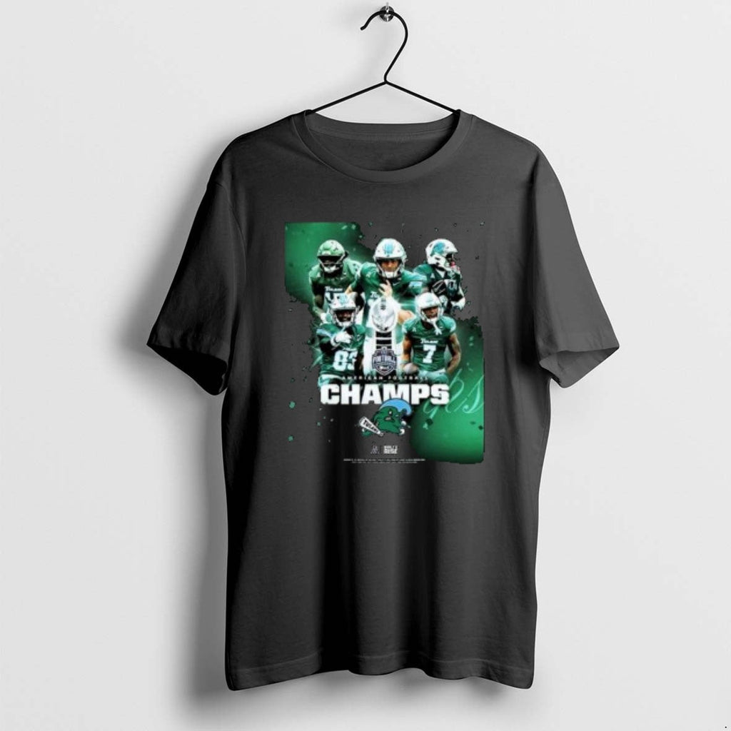 Official Tulane Football Champions 2025 American - Adult & Kids T-Shirts, Sweatshirts & Hoodies apparel design preview 1