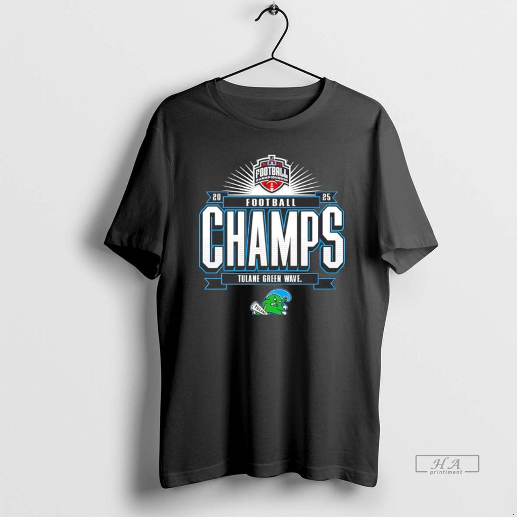 Official Tulane Green Wave 2025 American Conference - Adult & Kids T-Shirts, Sweatshirts & Hoodies apparel design preview 1