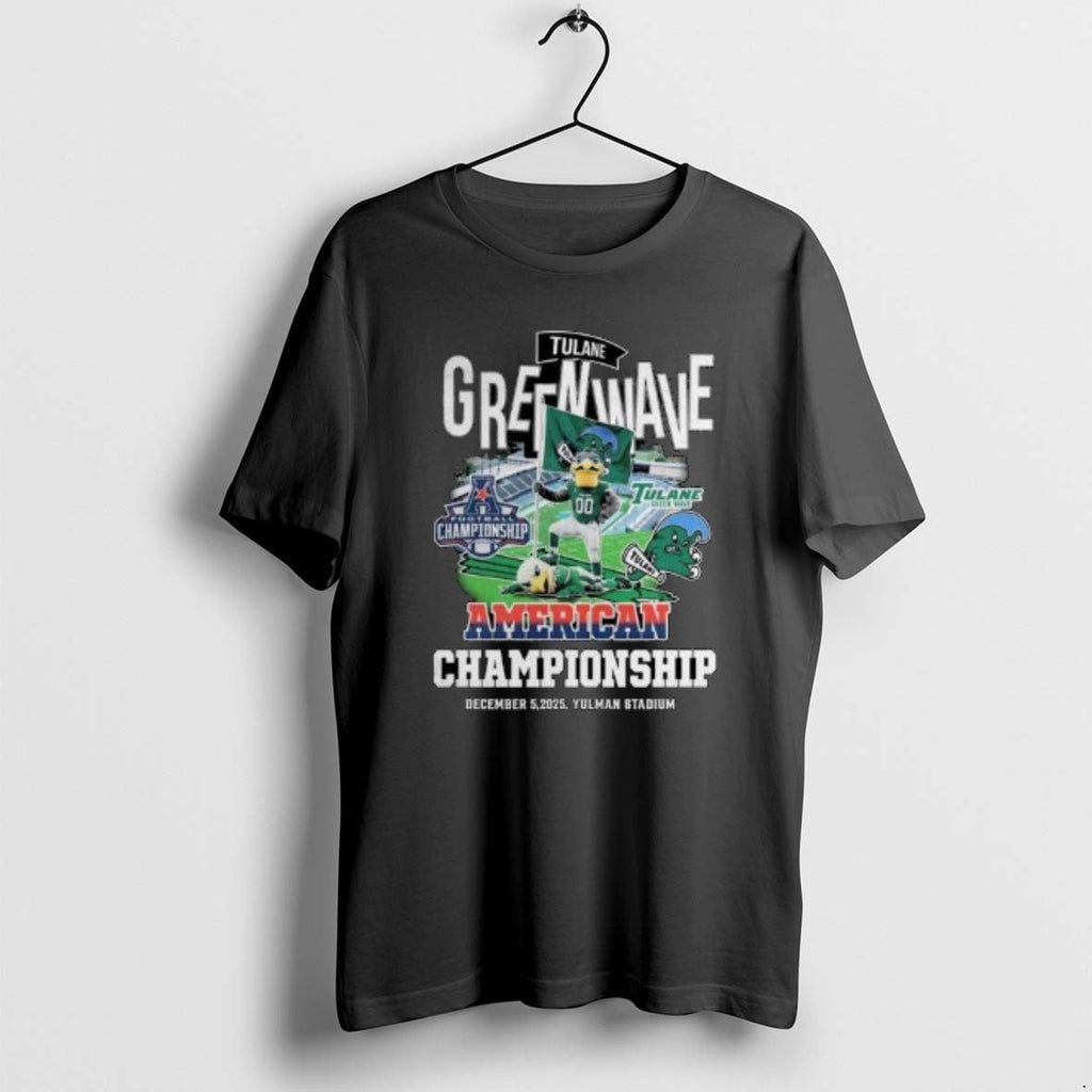 Official Tulane Green Wave American Championship - Adult & Kids T-Shirts, Sweatshirts & Hoodies apparel design preview 1