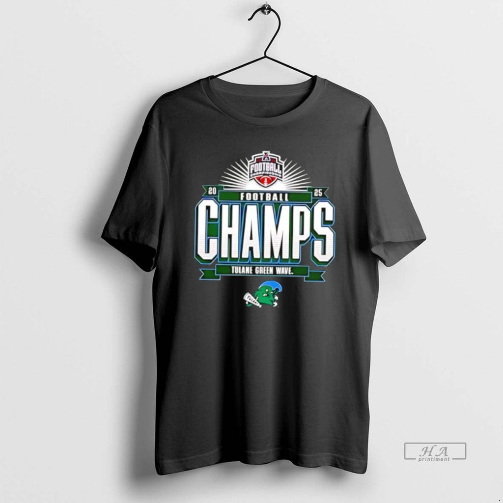 Official Tulane Green Wave 2025 American Athletic - Adult & Kids T-Shirts, Sweatshirts & Hoodies apparel design preview 1